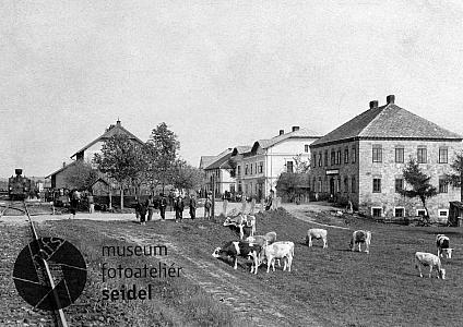 Nádraží Černá–Hůrka, zdroj: http://fotobanka.seidel.cz/#!fotobanka/detail/203010901010172360001, foto: Josef Seidel, kolem roku 1910