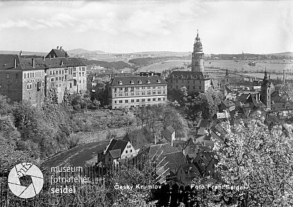 19 Český Krumlov, zámek, zdroj: http://fotobanka.seidel.cz/#!fotobanka/detail/302070503040111920001, foto: František Seidel, 1935